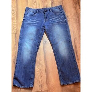 Buffalo David Bitton Mens Straight Leg Blue Jeans Medium Wash 38x30 Stretch